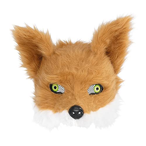 Boland 56764 - Maske Fuchs mit Plüsch, Gesichtsmaske, Halbmaske, Tiermaske für JGA und Karneval, Faschingskostüme von Boland