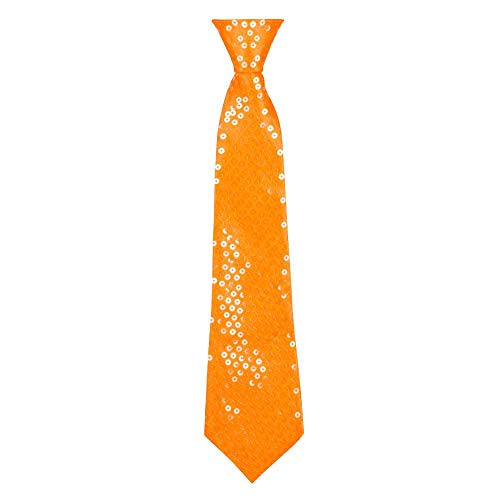 Boland 61818 - Krawatte Orange, 1 Stück, Länge 40 cm, mit Gummiband, Spangles, Pailletten, Unifarben, Glamour, Accessoire, Karneval, Mottoparty, Kostüm, Verkleidung, Outfit, Unisex, Halloween, Anzug Boland 61818 - Krawatte Orange, 1 Stück, Länge 40 cm, mit Gummiband, Spangles, Pailletten, Unifarben, Glamour, Accessoire, Karneval, Mottoparty, Kostüm, Verkleidung, Outfit, Unisex, Halloween, Anzug von Boland