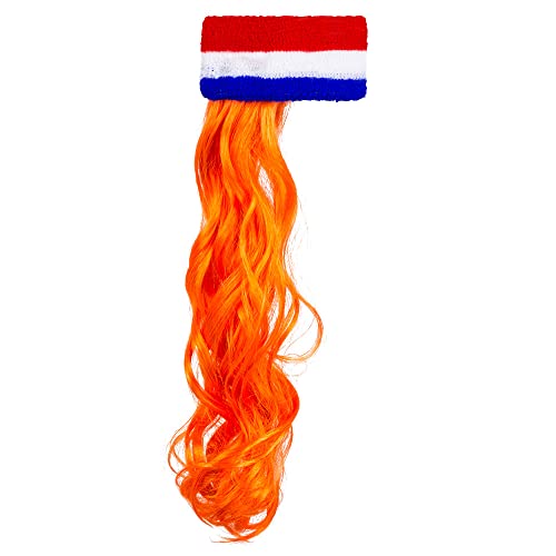 Boland 61847- Stirnband Niederlande mit Haaren, Einheitsgröße, Weiß, Blau, Rot, dehnbares Kopfband, orange Haare, Fußball, Fan, Kostüm, Verkleidung, Accessoire, Karneval, Mottoparty Boland 61847- Stirnband Niederlande mit Haaren, Einheitsgröße, Weiß, Blau, Rot, dehnbares Kopfband, orange Haare, Fußball, Fan, Kostüm, Verkleidung, Accessoire, Karneval, Mottoparty von Boland