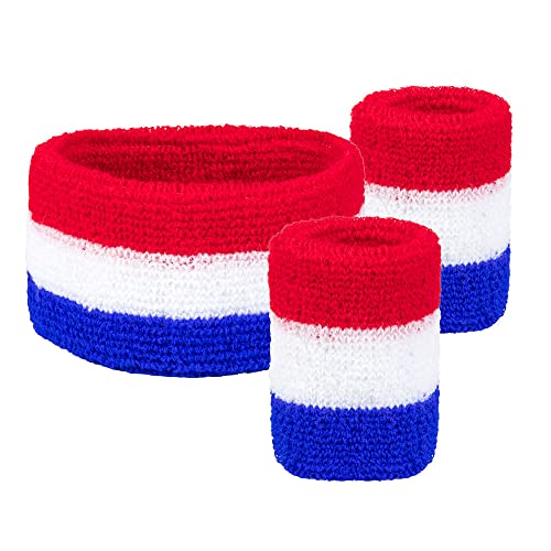 Boland 61860 - Schweißbänder Set Niederlande, 3 Stück, 1 Kopfband, 2 Armbänder, Fußball, WM, EM, Public Viewing, Fanartikel Boland 61860 - Schweißbänder Set Niederlande, 3 Stück, 1 Kopfband, 2 Armbänder, Fußball, WM, EM, Public Viewing, Fanartikel von Boland