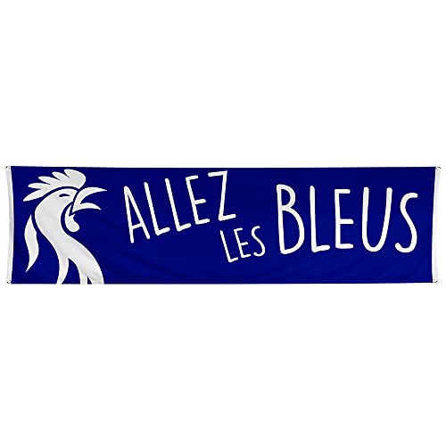 Boland 62201 - Banner Frankreich, 180 x 50 cm, Allez les Bleus, Dekoration, Mottoparty, Geburtstag, EM, WM, Fanartikel Boland 62201 - Banner Frankreich, 180 x 50 cm, Allez les Bleus, Dekoration, Mottoparty, Geburtstag, EM, WM, Fanartikel von Boland