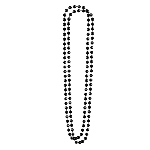 Boland 64282 - Perlenketten, 2 Stück, schwarz, Halskette, Schmuck, Accessoire, Perlenband, Mottoparty, Charleston, The Great Gatsby, Karneval von Boland