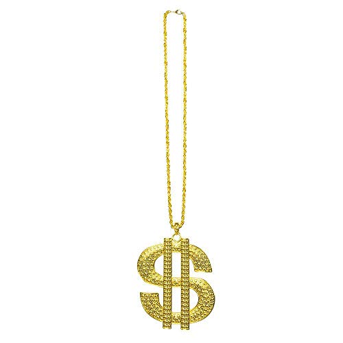 Boland 64305 - Halskette Dollar, Gold, Modeschmuck, Millionär, Gangster, Kostüm, Accessoire, Karneval, Mottoparty Boland 64305 - Halskette Dollar, Gold, Modeschmuck, Millionär, Gangster, Kostüm, Accessoire, Karneval, Mottoparty von Boland