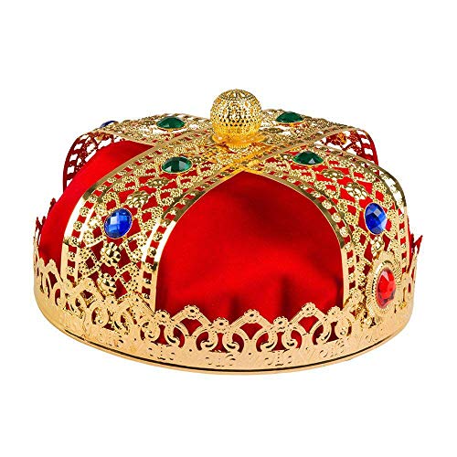 Boland 64550 - Krone Royal King de Luxe, Kopfbedeckung, Hut, Adeliger, Kaiser, Karneval, Mottoparty von Boland