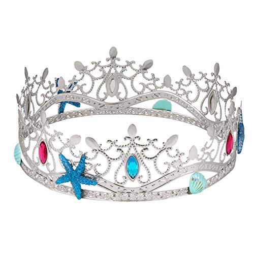 Boland 64556 - Krone Meerjungfrau, silber, für Erwachsene, Seekönigin, Nixe, Kopfschmuck, Karneval, Fasching, Fastnacht, Mottoparty, Halloween von Boland