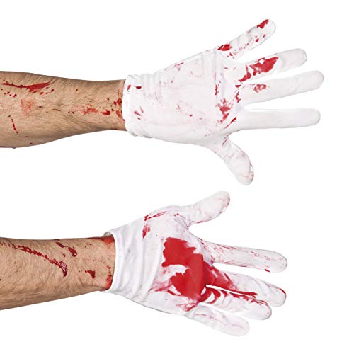 Boland 72106 1 Paar Handschuhe Blutig, Damen, Weiß/Rot, Taglia Unica von Boland
