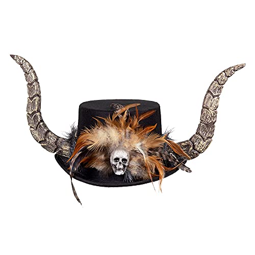 Boland 72251 - Hut Papa Legba, Vodoo-Zauber, Wunderheiler, Kopfbedeckung mit Hörnern, Kostüm, Karneval, Mottoparty, Halloween Boland 72251 - Hut Papa Legba, Vodoo-Zauber, Wunderheiler, Kopfbedeckung mit Hörnern, Kostüm, Karneval, Mottoparty, Halloween von Boland