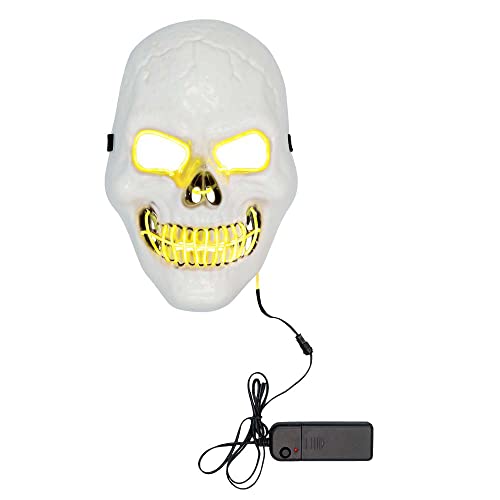 Boland 72258 - LED-Maske Killer Skull, Weiß, Batteriebetrieb, 2x AA, LED-Licht, Gesichtsmaske, Accessoire, Halloween, Karneval, Mottoparty Boland 72258 - LED-Maske Killer Skull, Weiß, Batteriebetrieb, 2x AA, LED-Licht, Gesichtsmaske, Accessoire, Halloween, Karneval, Mottoparty von Boland