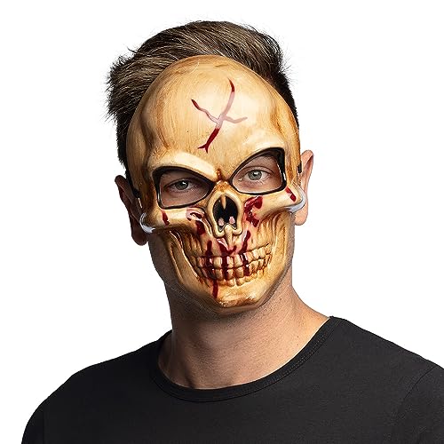 Boland 72288 - Horror Maske Blutiger Schädel für Erwachsene, Maske für Halloween und Karneval, Accessoire für Kostüme zur Mottoparty Boland 72288 - Horror Maske Blutiger Schädel für Erwachsene, Maske für Halloween und Karneval, Accessoire für Kostüme zur Mottoparty von Boland