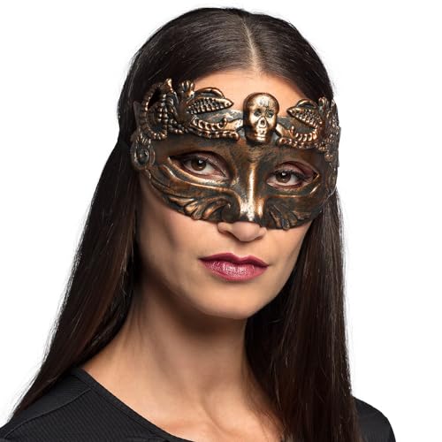 Boland 72327 - Augenmaske Schädelmeister, Totenkopfmaske, Maske für Kostüme, Karneval, Mottoparty und Halloween von Boland