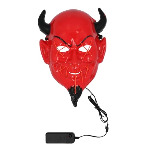 Boland 72385 - LED Maske Teufel mit Licht, Gesichtsmaske für Kostüme, Halloween und Karneval, Dämon, Killer Boland 72385 - LED Maske Teufel mit Licht, Gesichtsmaske für Kostüme, Halloween und Karneval, Dämon, Killer von Boland