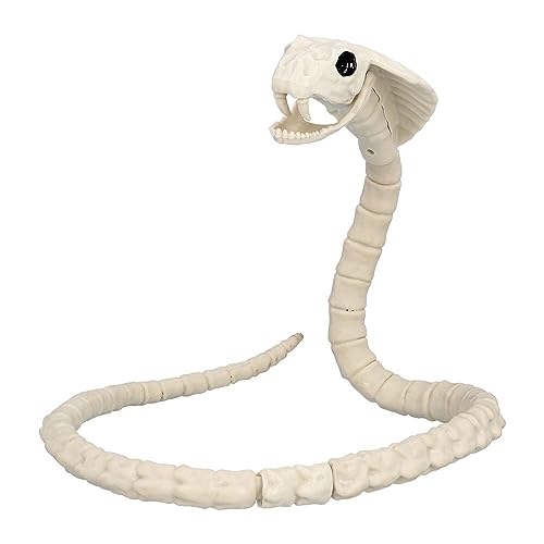 Boland 72417 - Schlangen-Skelett, Größe 102 cm, Attrappe aus Kunststoff, Schlange, Boa, Snake, Dekoration für Halloween, Karneval oder Mottoparty von Boland