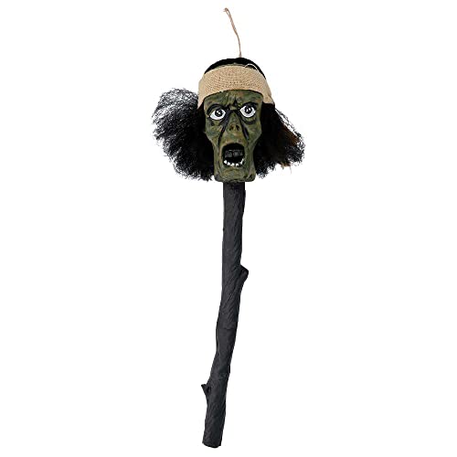 Boland 73064 - Zepter Voodoo-Kopf, Größe 52 cm, Zauberstab, Wunderheiler, Accessoire, Kostüm-Zubehör, Karneval, Mottoparty, Halloween Boland 73064 - Zepter Voodoo-Kopf, Größe 52 cm, Zauberstab, Wunderheiler, Accessoire, Kostüm-Zubehör, Karneval, Mottoparty, Halloween von Boland