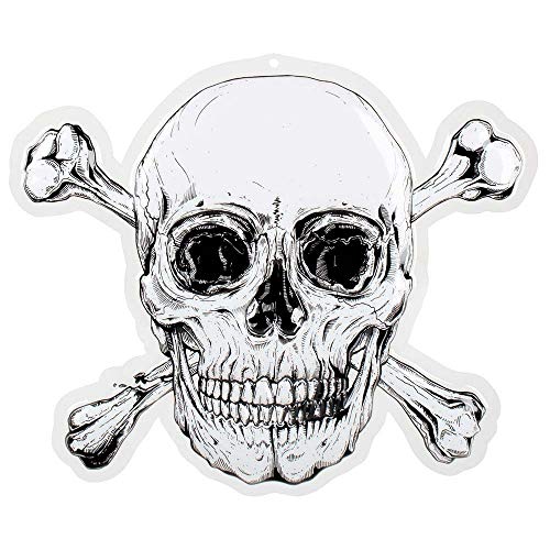 Boland 74104 - Wanddekoration Pirat, Größe 42 x 50 cm, Plastik, Totenkopf, Partydekoration, Kindergeburtstag, Hängedekoration, Halloween, Partyzubehör, Mottoparty Boland 74104 - Wanddekoration Pirat, Größe 42 x 50 cm, Plastik, Totenkopf, Partydekoration, Kindergeburtstag, Hängedekoration, Halloween, Partyzubehör, Mottoparty von Boland