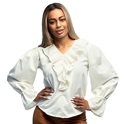 Boland - Bluse Piratin, für Damen, Cremeweiß, Piratenhemd, Oberteil, Shirt, Seeräuber, Freibeuter, Dieb, Mittelalter, Kostüm, Karneval, Mottoparty Boland - Bluse Piratin, für Damen, Cremeweiß, Piratenhemd, Oberteil, Shirt, Seeräuber, Freibeuter, Dieb, Mittelalter, Kostüm, Karneval, Mottoparty von Boland