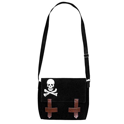 Boland 74145 - Tasche Pirat, Größe 25 x 26 cm, Umhängetasche mit Totenkopf und Schulterriemen, Handtasche, Karneval, Mottoparty, Halloween Boland 74145 - Tasche Pirat, Größe 25 x 26 cm, Umhängetasche mit Totenkopf und Schulterriemen, Handtasche, Karneval, Mottoparty, Halloween von Boland