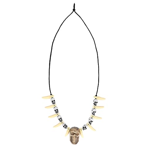 Boland 74185 - Halskette Totenkopf Zahn, Halsband für Karneval und Halloween, Modeschmuck, Kostüm Zubehör Boland 74185 - Halskette Totenkopf Zahn, Halsband für Karneval und Halloween, Modeschmuck, Kostüm Zubehör von Boland