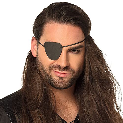 Boland 74285 - Piraten Augenklappen, Herren, One Size, Set aus 4 Augenklappen, mit Gummizug, Themenparty, Mottoparty von Boland
