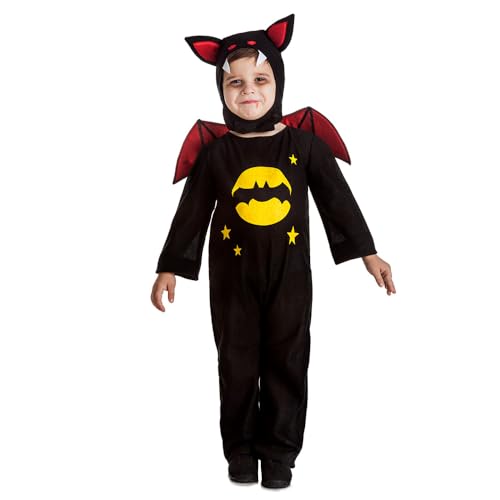 Boland 78184 - Kinderkostüm Schwarze Fledermaus, 3 - 4 Jahre, Faschingskostüm, Kostümset für Halloween, Karneval und Mottoparty von Boland