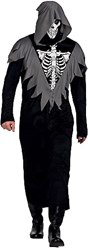 Boland - Erwachsenen-Kostüm Skelett-Wächter, Kapuzenanzug und Maske, verschiedene Größen, Sensen-Mann, Karneval, Mottoparty, Halloween Boland - Erwachsenen-Kostüm Skelett-Wächter, Kapuzenanzug und Maske, verschiedene Größen, Sensen-Mann, Karneval, Mottoparty, Halloween von Boland