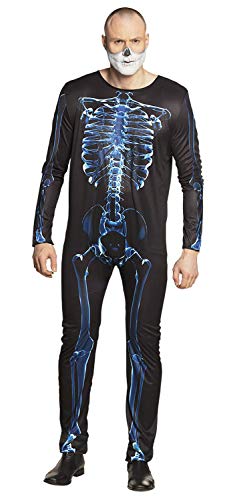 Boland 79126 - Kostüm X-Ray für Erwachsene, Größe M/L, Overall mit Knochen Motiv, Faschingskostüm für Halloween und Karneval, Skelett Kostüm von Boland
