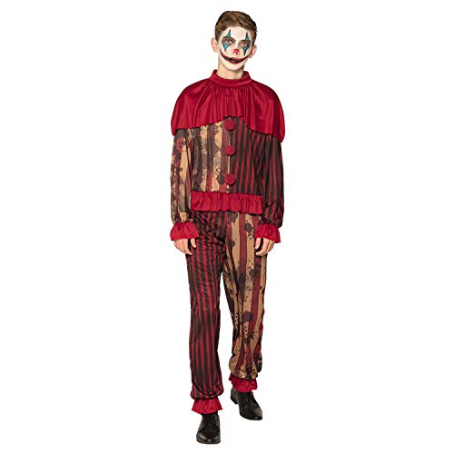 Boland 79194 - Kinderkostüm Mitternachts-Clown, Jumpsuit und Kragen, Overall, Anzug, Kostüm für Teenager, Junge, Horror, Clown, Psycho, Halloween, Karneval, Mottoparty von Boland