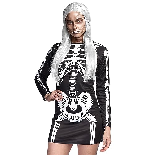 Boland 79217 - Kostüm Skelett Babe für Erwachsene, Größe M, Faschingskostüme Damen, Horror Kostüm für Halloween oder Karneval von Boland