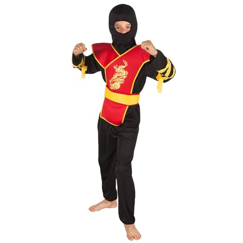Boland - Kostüm für Kinder Ninja Master, Kampfkunst, Karneval, Halloween, Fasching, Mottoparty, Verkleidung, Theater von Boland