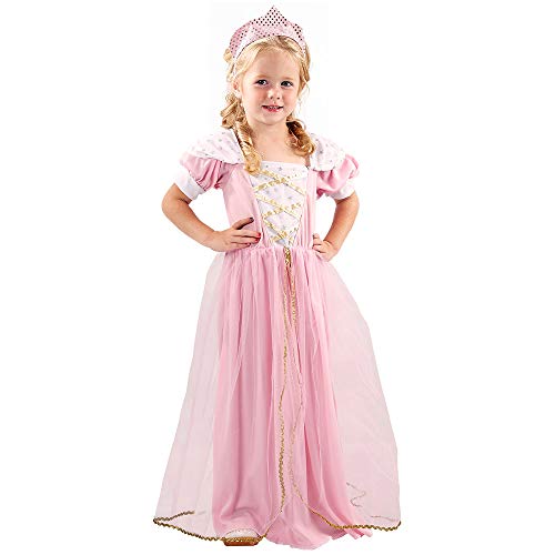 Boland 82236 - Kinder-Kostüm Darling Princess, Rosa Kleid mit Tüll & Tiara, Prinzessin, Königin, Verkleidung, Karneval, Mottoparty, Kostüm Mädchen, Rosa von Boland