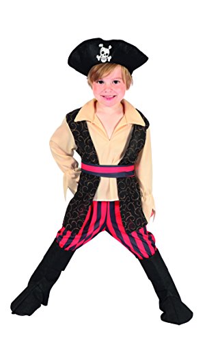 Boland 82238 - Kostüm für Kinder Pirat Rocco, Kostümset für Mädchen und Jungs, Seeräuber, Freibeuter, Halloween, Karneval, Fasching, Mottoparty, Faschingskostüme Kinder von Boland