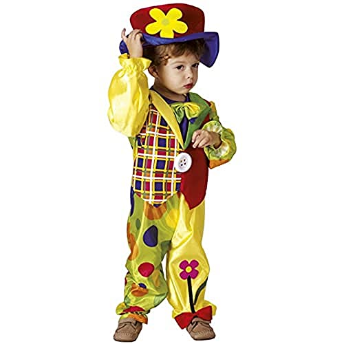 Boland 82256 - Kostüm für Kinder Clown, 4-teilig, Größe 110, buntes Faschingskostüm für Mädchen und Jungen, Clown Kostüm, Kostüm für Kinder von Boland