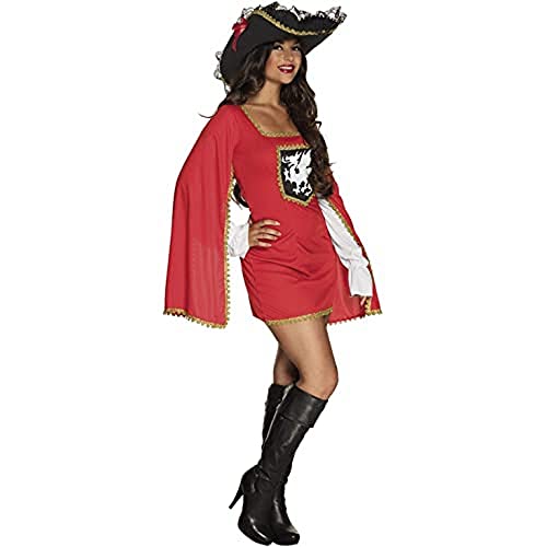 Boland - Erwachsenen-Kostüm Musketier-Dame, verschiedene Größen, kurzes Kleid und Hut, Mittelalter-Lady, Karneval, Mottoparty von Boland