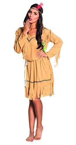 Boland 83813 - Kostüm Indianerin, Größe M, Kleid, Haarband und Gürtel, Squaw, Wilder Westen, Karneval, Mottoparty von Boland