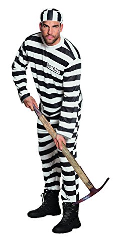 Boland 83818 - Erwachsenen-Kostüm Gefangener, Größe M/L, Shirt, Hose und Mütze, Kostüm-Set, Häftling, Karneval, Mottoparty Boland 83818 - Erwachsenen-Kostüm Gefangener, Größe M/L, Shirt, Hose und Mütze, Kostüm-Set, Häftling, Karneval, Mottoparty von Boland