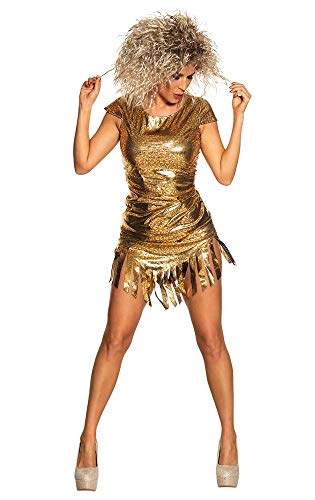 Boland 83842 - Karnevalskostüm Rock Queen, Gold, Minikleid, Themenparty, Mottoparty, 70er-Jahre-Kostüm von Boland