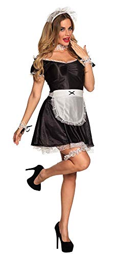 Boland 83848 - Erwachsenen-Kostüm French Maid, Größe M, Tiara, Choker, Kleid, Schürze, Manschetten und Strumpfband, Karneval Boland 83848 - Erwachsenen-Kostüm French Maid, Größe M, Tiara, Choker, Kleid, Schürze, Manschetten und Strumpfband, Karneval von Boland