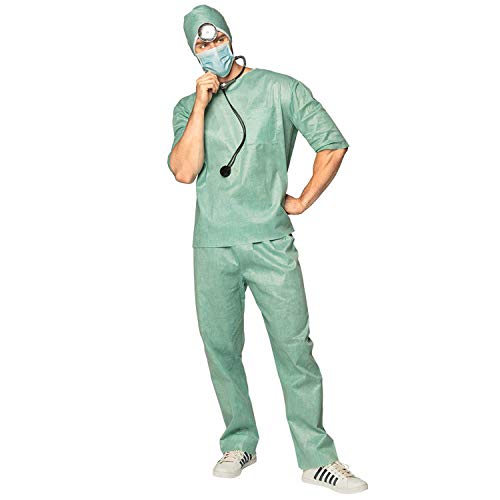 Boland 83887 - Kostüm Doktor, Größe M/L, Mütze, Stirnband mit Stirnreflektor, Mundmaske, Stethoskop, Shirt, Hose, Chirurg, Arzt, OP, Verkleidung, Karneval, Mottoparty Boland 83887 - Kostüm Doktor, Größe M/L, Mütze, Stirnband mit Stirnreflektor, Mundmaske, Stethoskop, Shirt, Hose, Chirurg, Arzt, OP, Verkleidung, Karneval, Mottoparty von Boland