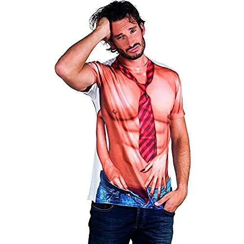 Boland - Fotorealistisches Shirt Casanova, verschiedene Größen, Kurzarm-Shirt, T-Shirt mit Motiv-Druck, nackter Oberkörper, Kostüm, Karneval, Mottoparty Boland - Fotorealistisches Shirt Casanova, verschiedene Größen, Kurzarm-Shirt, T-Shirt mit Motiv-Druck, nackter Oberkörper, Kostüm, Karneval, Mottoparty von Boland