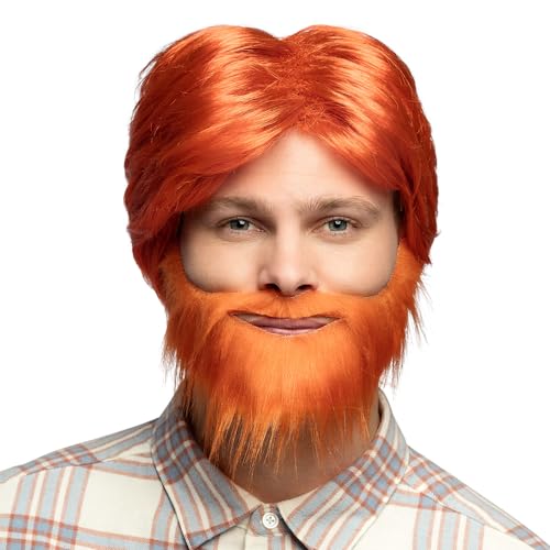 Boland 85736 - Erwachsenen-Perücke Dude, Orange, Kurzes Kunsthaar mit Bart, Frisur, Accessoire, Kopfbedeckung, Kostüm, Karneval, Mottoparty Boland 85736 - Erwachsenen-Perücke Dude, Orange, Kurzes Kunsthaar mit Bart, Frisur, Accessoire, Kopfbedeckung, Kostüm, Karneval, Mottoparty von Boland