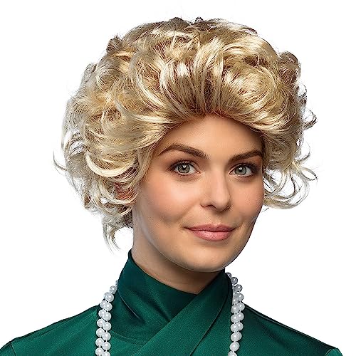 Boland 85746 - Perücke Blond, kurze Kunsthaare mit Locken, Zubehör für Faschingskostüme, Karneval, Mottoparty von Boland