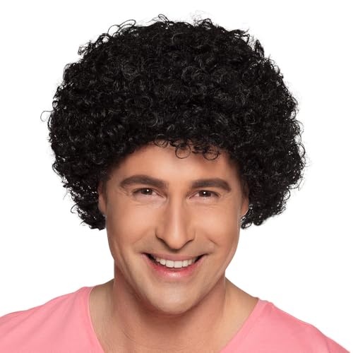 Boland 85928 - Schwarze Perücke mit Locken, Lockenperücke für Kostüme, Kunsthaare für Karneval und Mottoparty von Boland