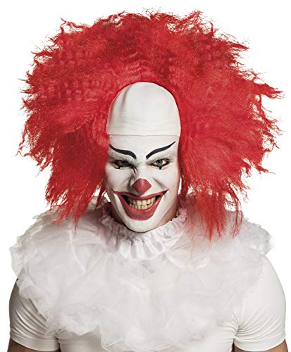 Boland 85992 - Perücke Horror Clown mit Glatze, abstehende Kunsthaare für Karneval oder Halloween, Zubehör für Kostüme von Boland