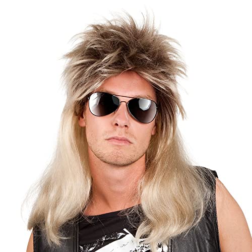 Boland 86060 - Perücke Ryan, Vokuhila, Blond-Braun, 80er Jahre, Kunst-Haar, Assi-Frisur, Proll, Rockstar, Trainingsanzug, Bad Taste Party, Accessoire, Mottoparty, Karneval Boland 86060 - Perücke Ryan, Vokuhila, Blond-Braun, 80er Jahre, Kunst-Haar, Assi-Frisur, Proll, Rockstar, Trainingsanzug, Bad Taste Party, Accessoire, Mottoparty, Karneval von Boland
