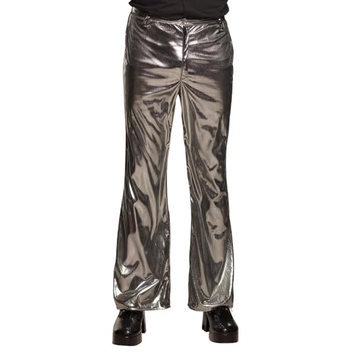 Boland 87141 - Disco Hose, Größe M/L, Silber, Schlag-Hose, 70er, glänzend, Karneval, Mottoparty Boland 87141 - Disco Hose, Größe M/L, Silber, Schlag-Hose, 70er, glänzend, Karneval, Mottoparty von Boland