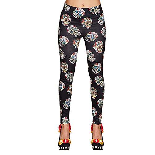 Boland 87863 - Leggings Day of the dead, schwarz mit Totenschädel-Motiv, Karneval, Themenparty, Mottoparty Boland 87863 - Leggings Day of the dead, schwarz mit Totenschädel-Motiv, Karneval, Themenparty, Mottoparty von Boland