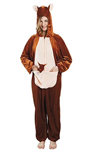 Boland - Erwachsenenkostüm Känguru Plüsch, Kapuzen-Overall, Tiermotiv, Reisverschluss vorne, Taschen, Safari, Kostüm, Karneval, Fasching, Mottoparty Boland - Erwachsenenkostüm Känguru Plüsch, Kapuzen-Overall, Tiermotiv, Reisverschluss vorne, Taschen, Safari, Kostüm, Karneval, Fasching, Mottoparty von Boland