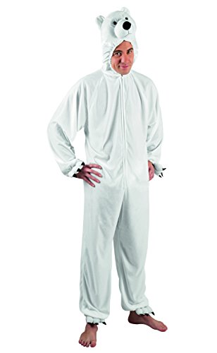 Boland - Erwachsenenkostüm Eisbär aus Plüsch, Overall mit Kapuze, Kostüm, Karneval, Mottoparty, JGA Boland - Erwachsenenkostüm Eisbär aus Plüsch, Overall mit Kapuze, Kostüm, Karneval, Mottoparty, JGA von Boland