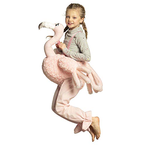 Boland 88079 - Kinderkostüm Auf einem Flamingo, Unisex, Kostüm mit Plüsch, Reiter, Hose mit Tier, Karneval, Fasching, Mottoparty von Boland