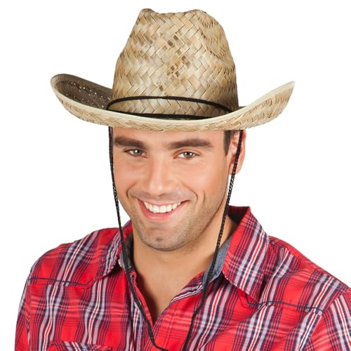 Boland 95403 - Cowboyhut, 1 Stück, Einheitsgröße, Strohhut, schwarze Kordel, Wilder Westen, Dallas Bull, Rodeo, Reiten, Strand, Accessoire, Verkleidung, Kappe, Mütze, Kopfbedeckung, Kostüm, Mottoparty Boland 95403 - Cowboyhut, 1 Stück, Einheitsgröße, Strohhut, schwarze Kordel, Wilder Westen, Dallas Bull, Rodeo, Reiten, Strand, Accessoire, Verkleidung, Kappe, Mütze, Kopfbedeckung, Kostüm, Mottoparty von Boland