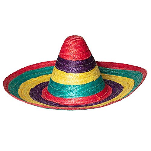 Boland 95460 - Sombrero Puebla, Durchmesser 49 cm, Mehrfarbig, Hut, Mexiko, Mexikaner, Accessoire, Karneval, Mottoparty von Boland